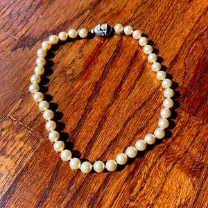 Faux pearl necklace